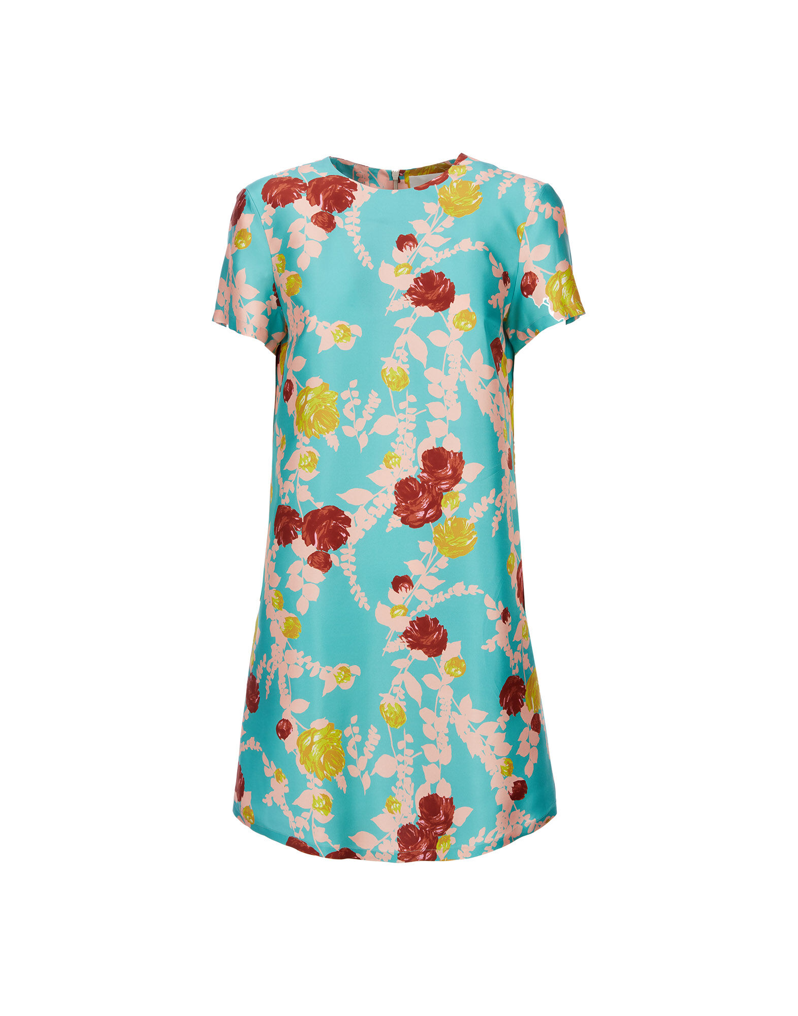 LaDoubleJ Mini Swing Dress Winter Rose Turchese DRE0159SIL001WTR0002