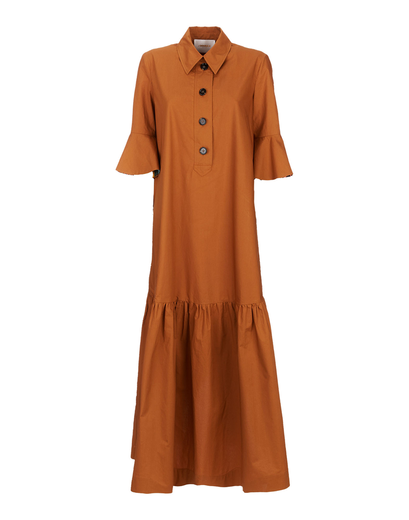 LaDoubleJ Artemis Dress LaDoubleJ Artemis Dress Solid Camel DRE0176COT001TAB0001