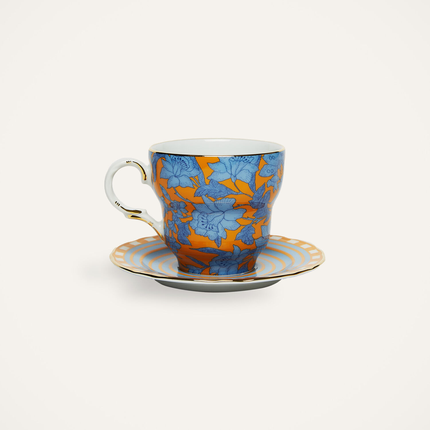 Shop La Doublej Big Mama Cup And Saucer In Lilium Zafferano