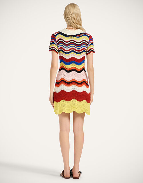 short chevron dress Short knit dress with chevron pattern