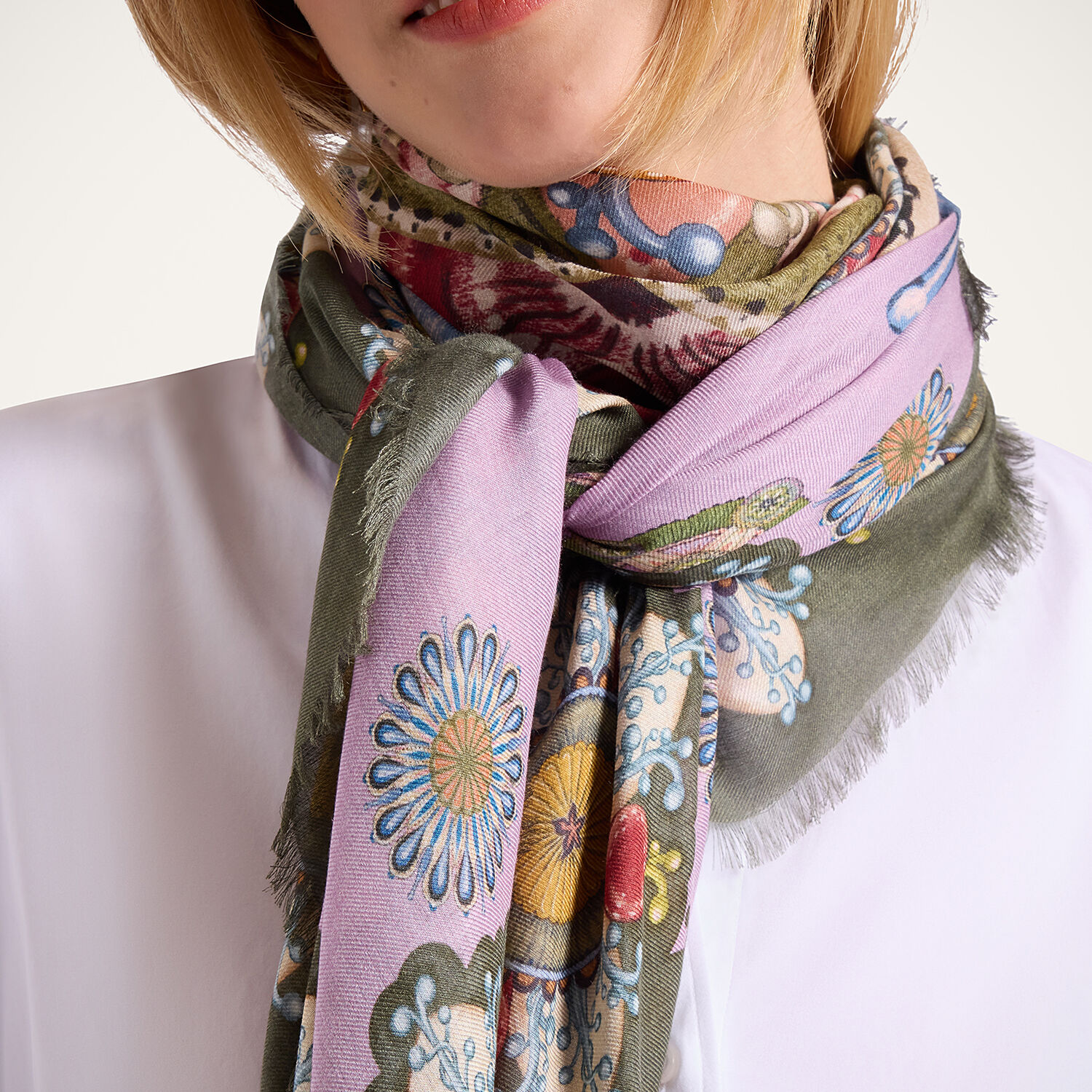 La Doublej Square Scarf In Pink