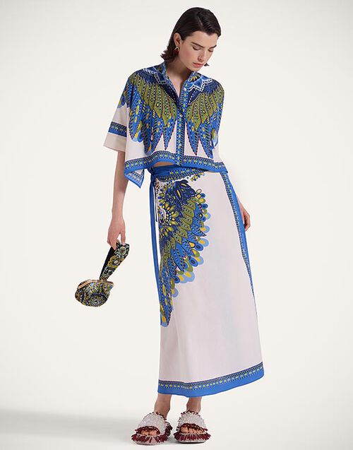 La DoubleJ Sarong Skirt Chakra Plac&eacute;e Multicolor SKI0122COT056CHA05MU01