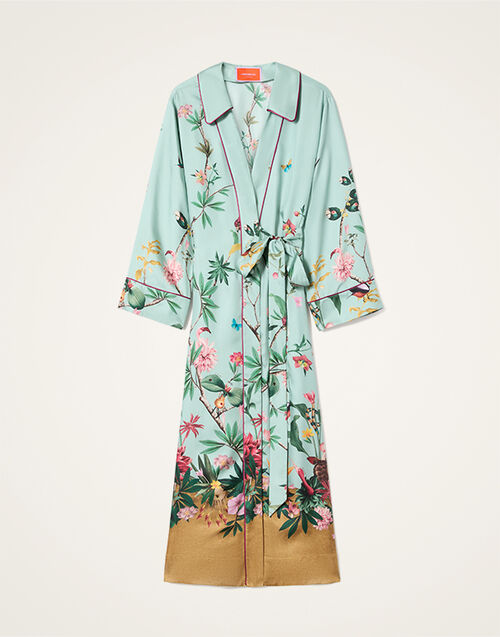 La DoubleJ Midnight Dress Zooflora Placée Light Blue DRE0819SIL001ZOF04BU01