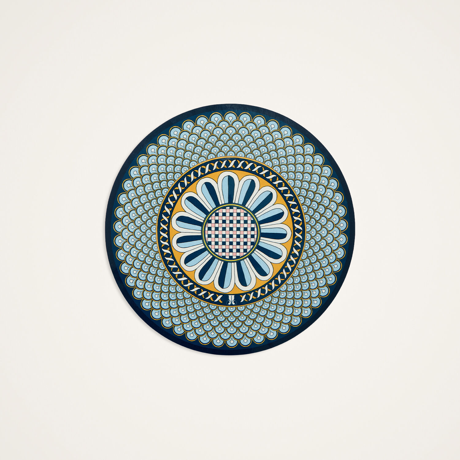 La Doublej Disk Placemats Set Of 2 In Napoli Midnight Blue