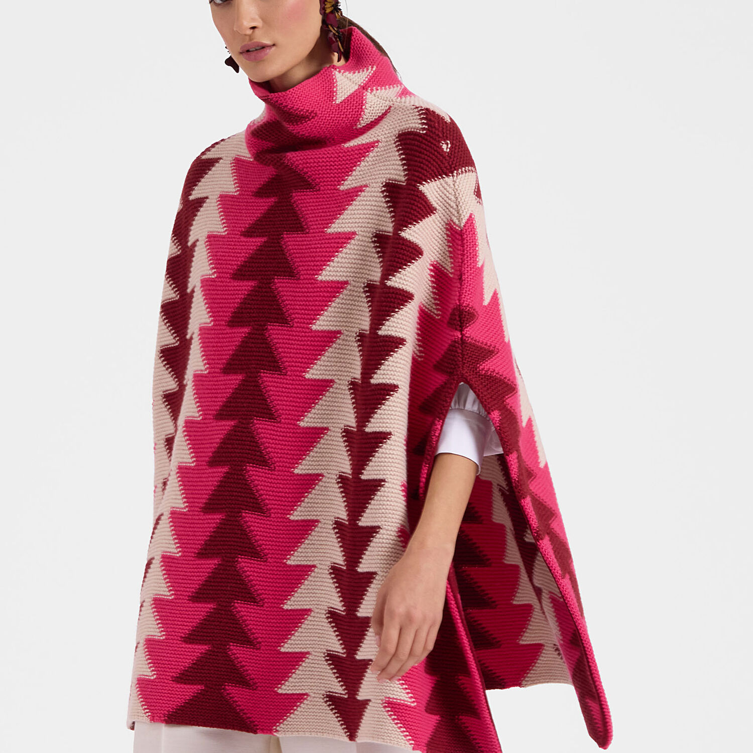 La Doublej Trine Cape In Red