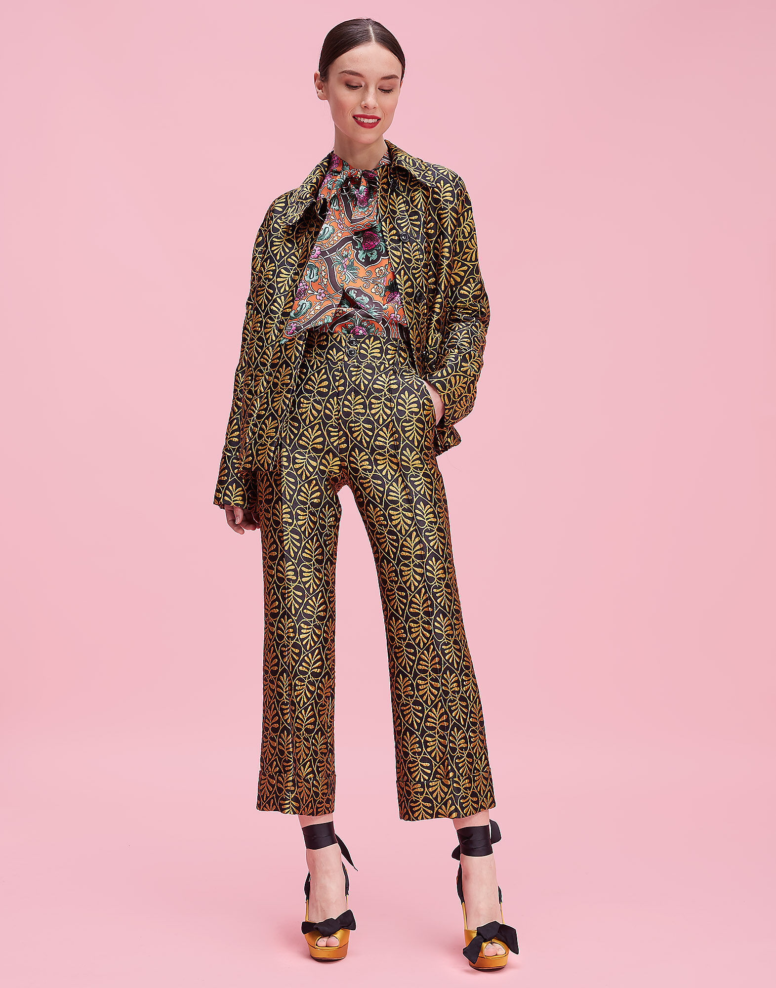 LaDoubleJ Foglie Hendrix Trousers Foglie TRO0007JAC002FOG0001