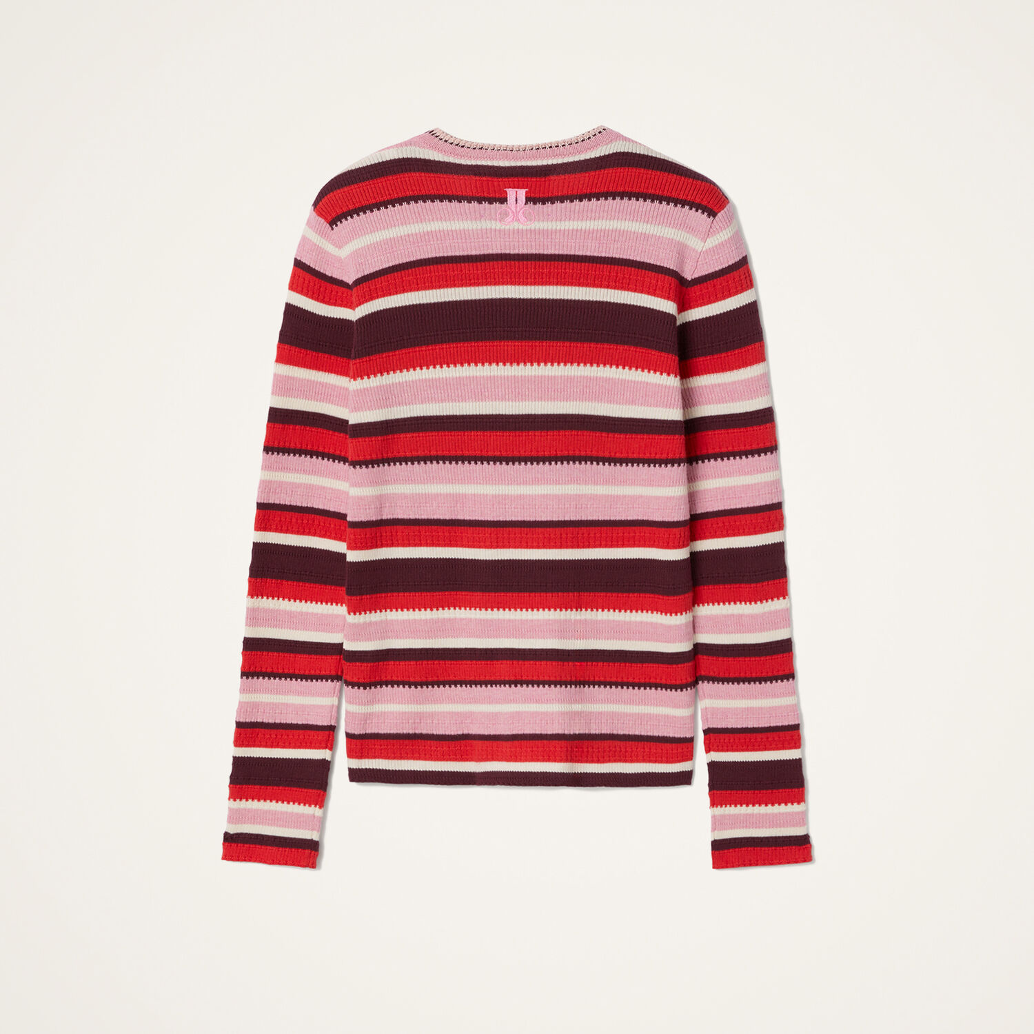 La Doublej Striped Ribbed Cotton And Cashmere-blend Sweater