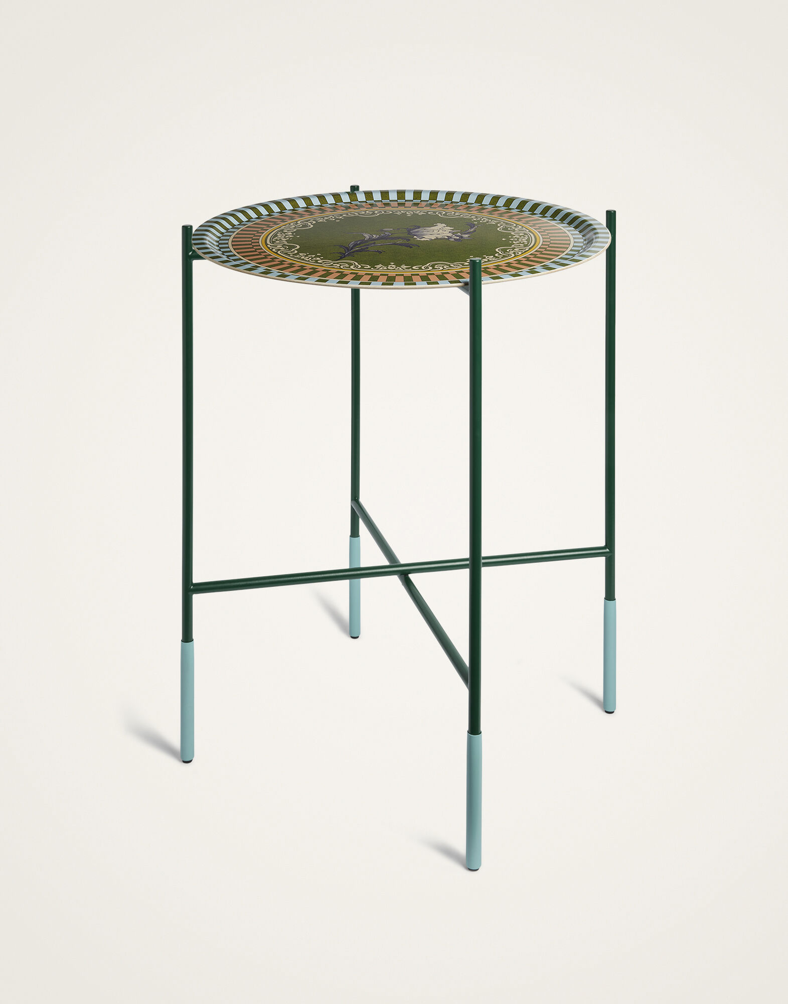 La DoubleJ Foldable Tray Stand Solid Green FTS0001MTL001SOLIDGR02