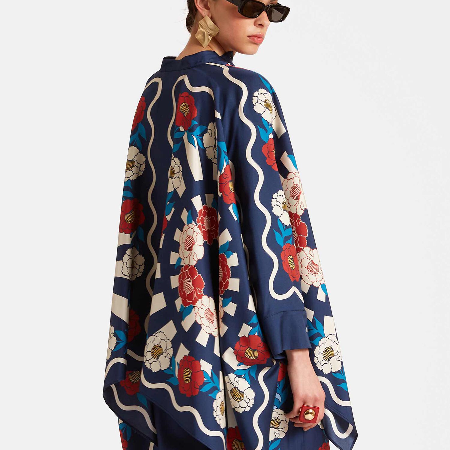 La Doublej Foulard Shirt In Whitsun Placée Blue