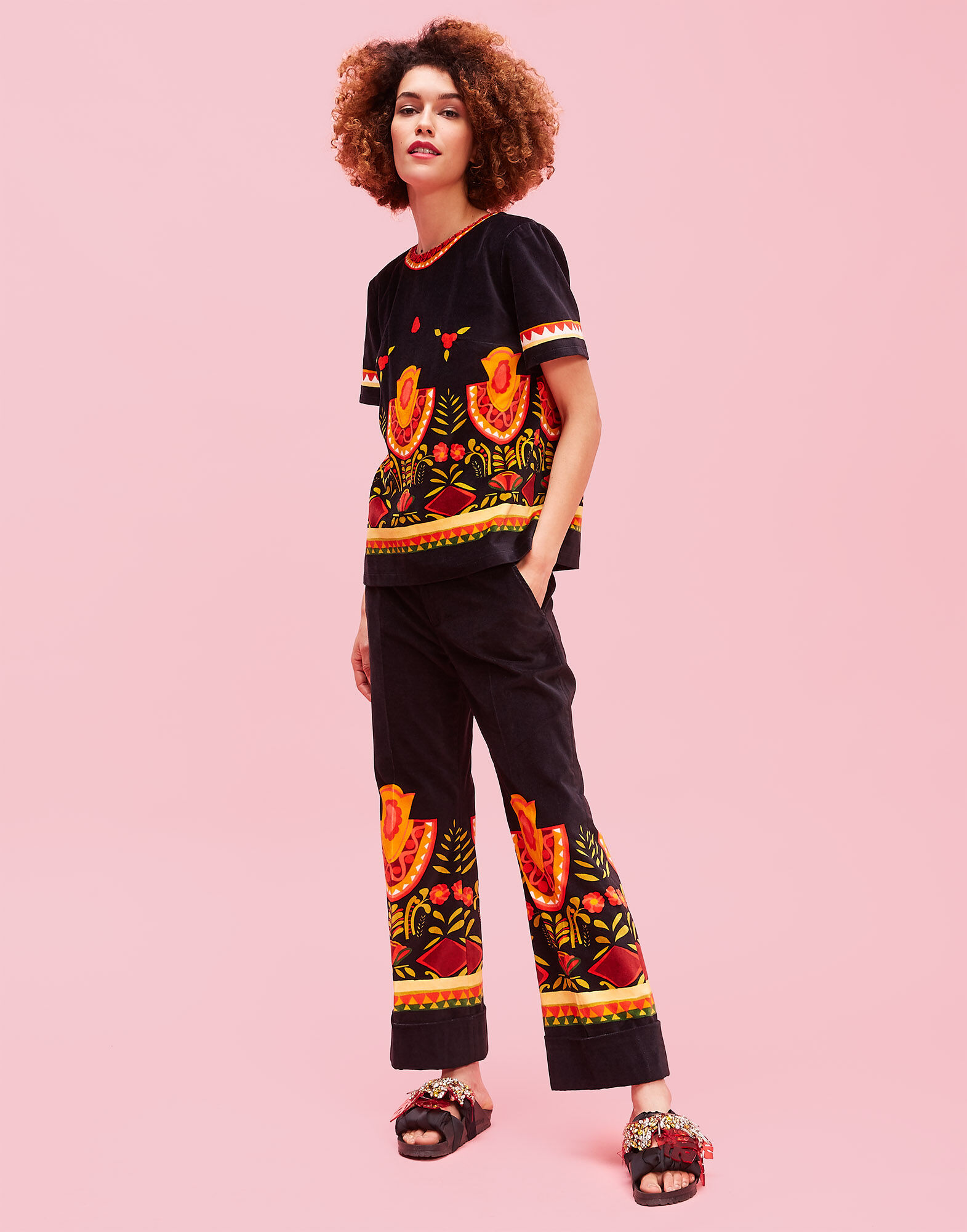 LaDoubleJ Messico Nero Hendrix Trousers Messico Nero TRO0007VEL001MEX0002