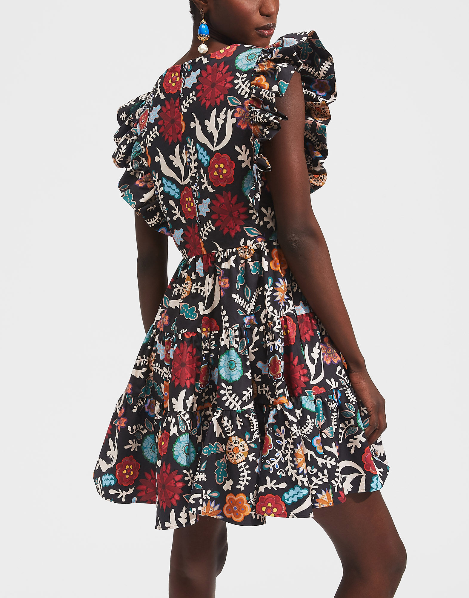 LaDoubleJ Honeybun Dress Fire Flower DRE0240COT001FIR0001