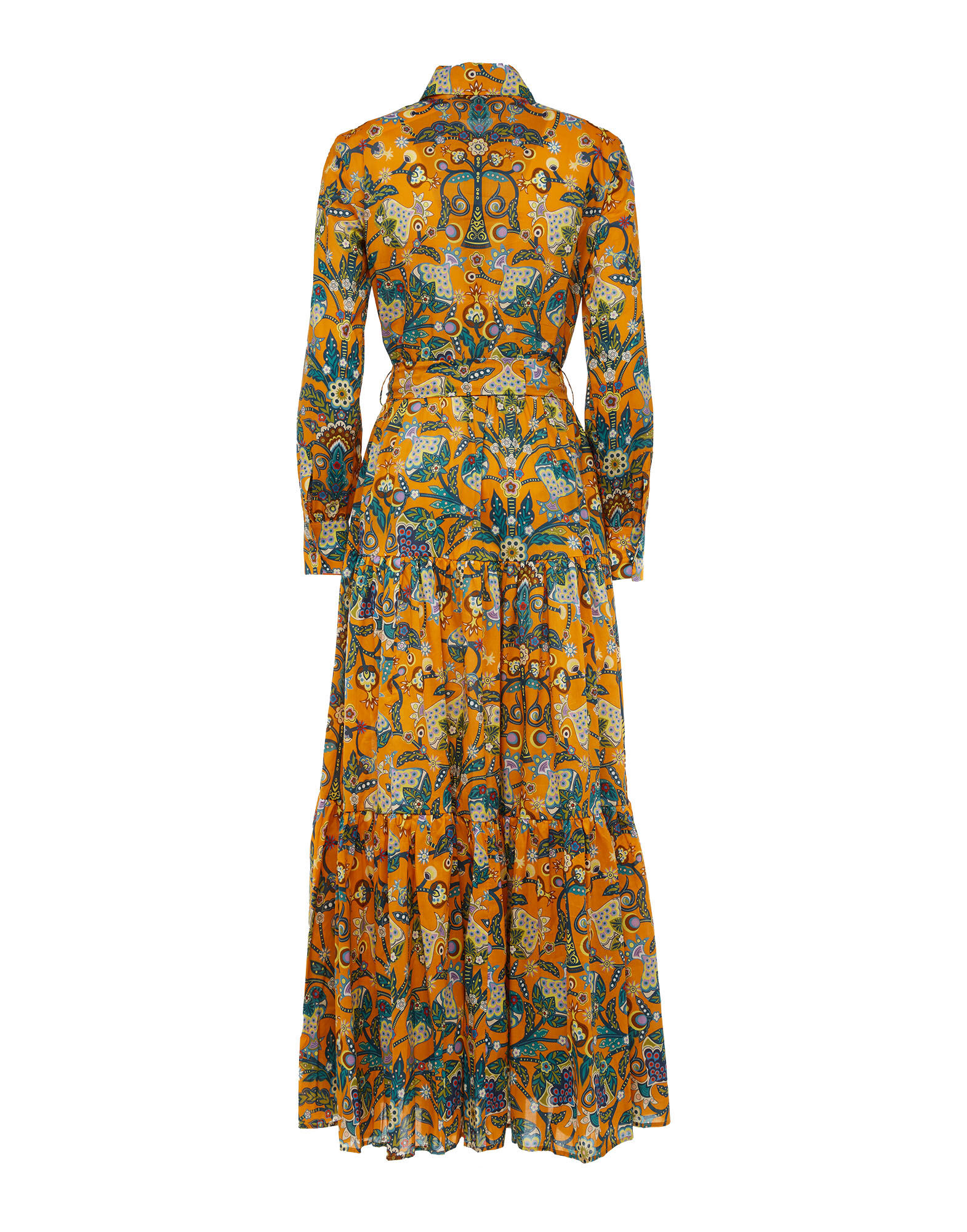 La DoubleJ Bellini Dress Tree Of Life Arancio DRE0016COT003TFL0002