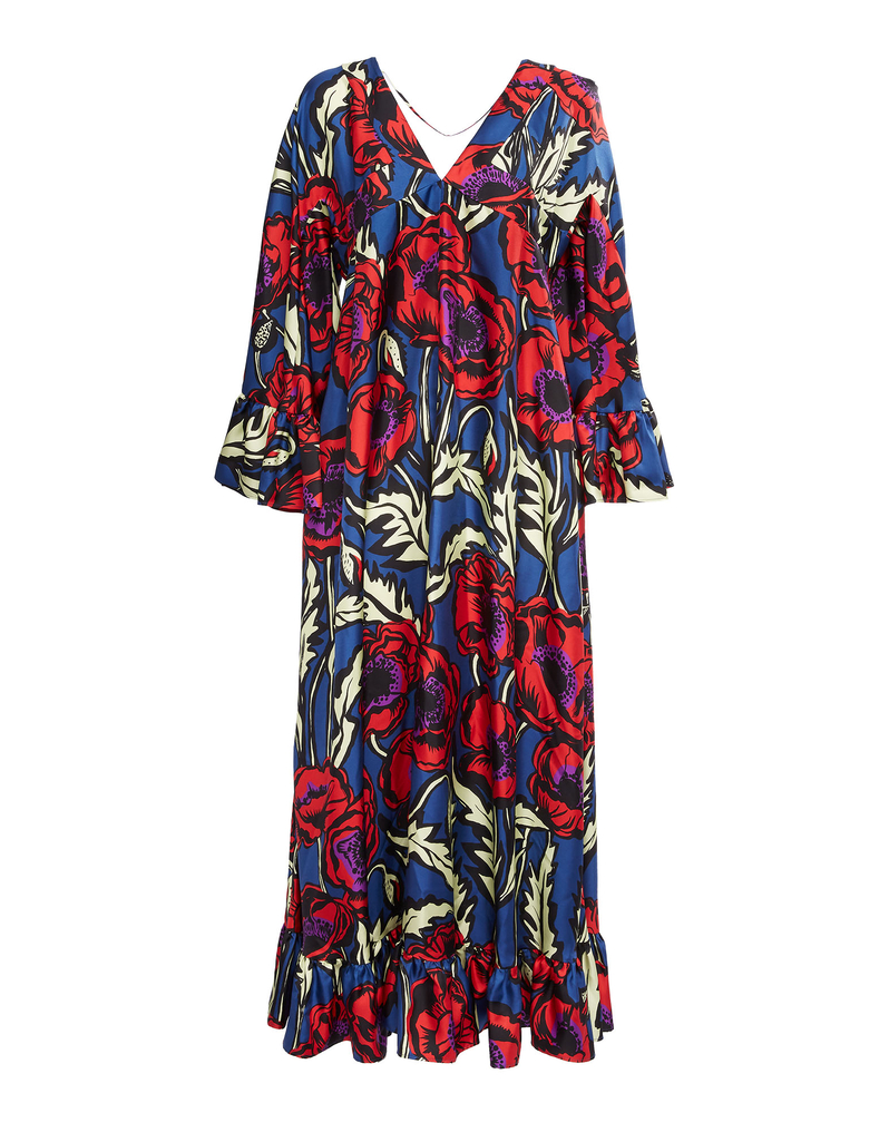 LaDoubleJ Tangier Kaftan LaDoubleJ Tangier Kaftan Big Blooms DRE0155SIL001PFI0001