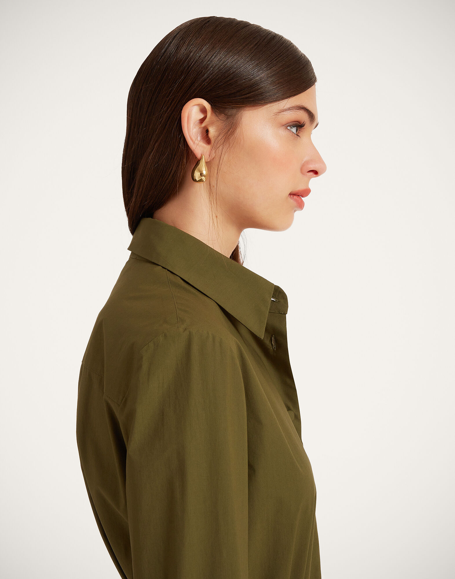 La DoubleJ Boy Shirt Solid Camouflage SHI0001COT043SOLIDGR08