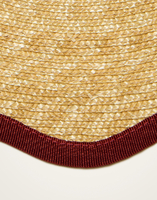 La DoubleJ Straw Cloud Placemats Set Of 2 La DoubleJ Straw Cloud Placemats Set Of 2 Solid Bordeaux PMT0031STR001SOLIDRE02