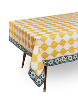 La DoubleJ Large Tablecloth Plaza Yellow TBC0003LIN001PLA06YE02