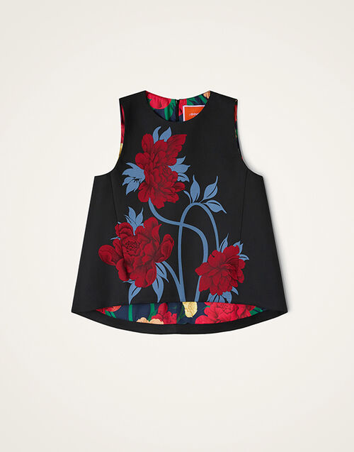 La DoubleJ La Scala Top Peonies Blue TOP0016JCQ135PEO08BU03