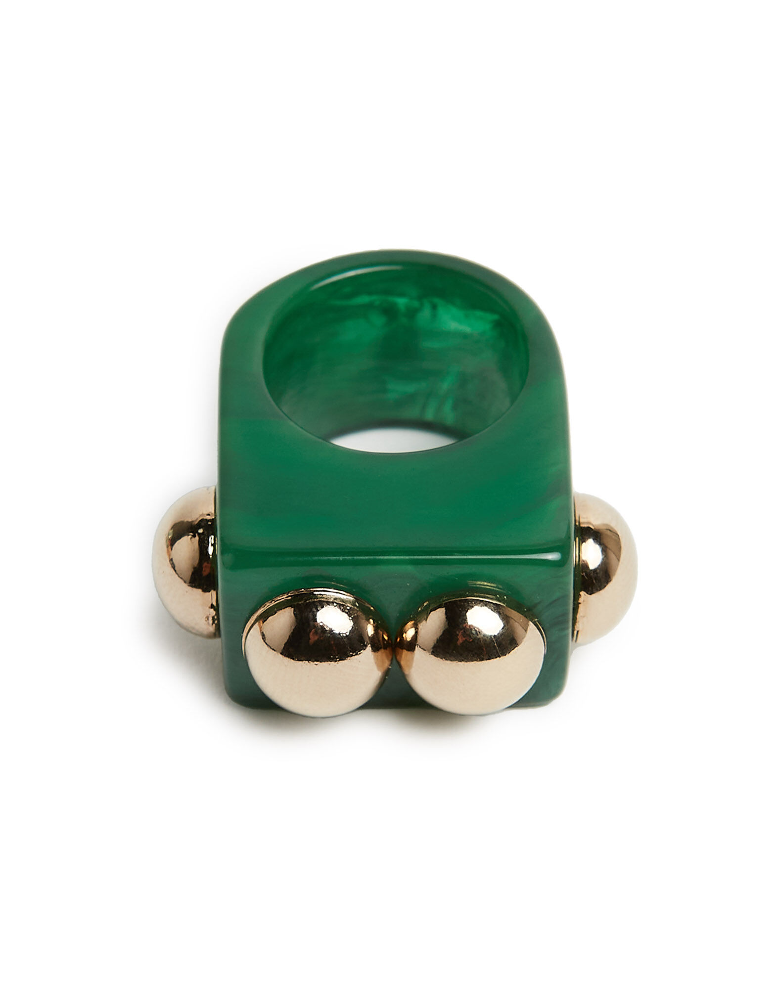 La DoubleJ Nefertiti Ring Green RIN0004POL005SOLIDGR02