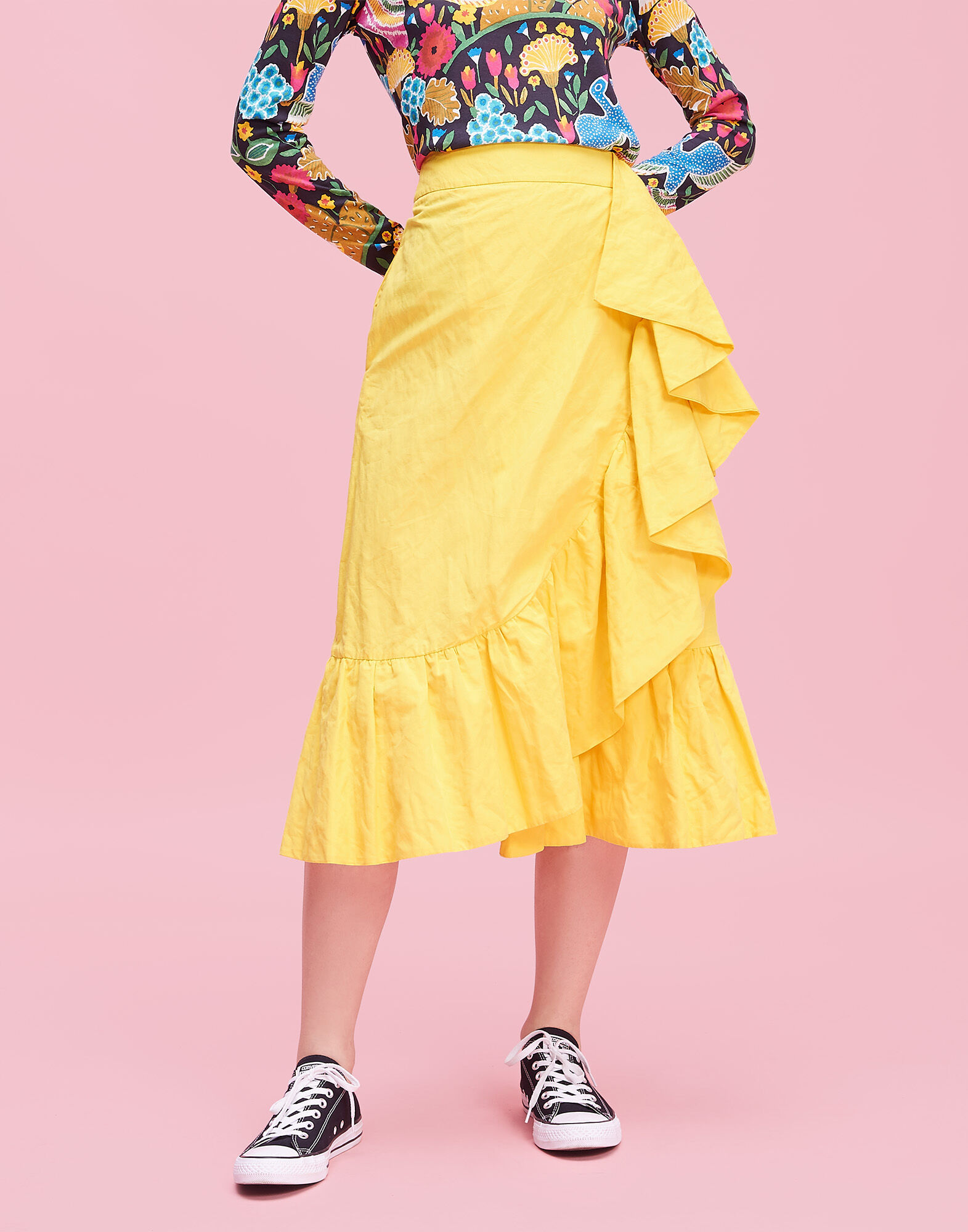 LaDoubleJ Jazzy Skirt Solid Yellow SKI0021COT004YEL0001