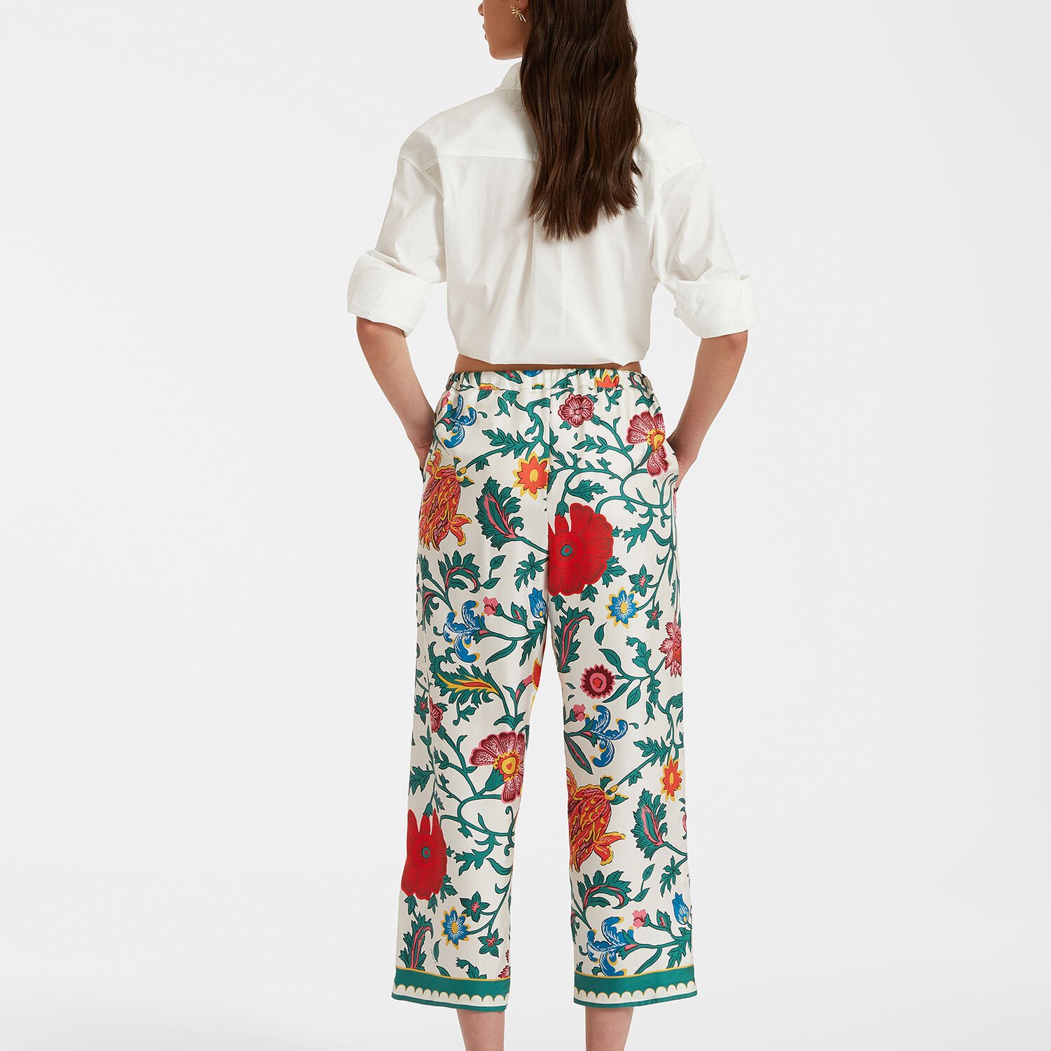 La Doublej Drawstring Pants In Dragonflower Multicolor