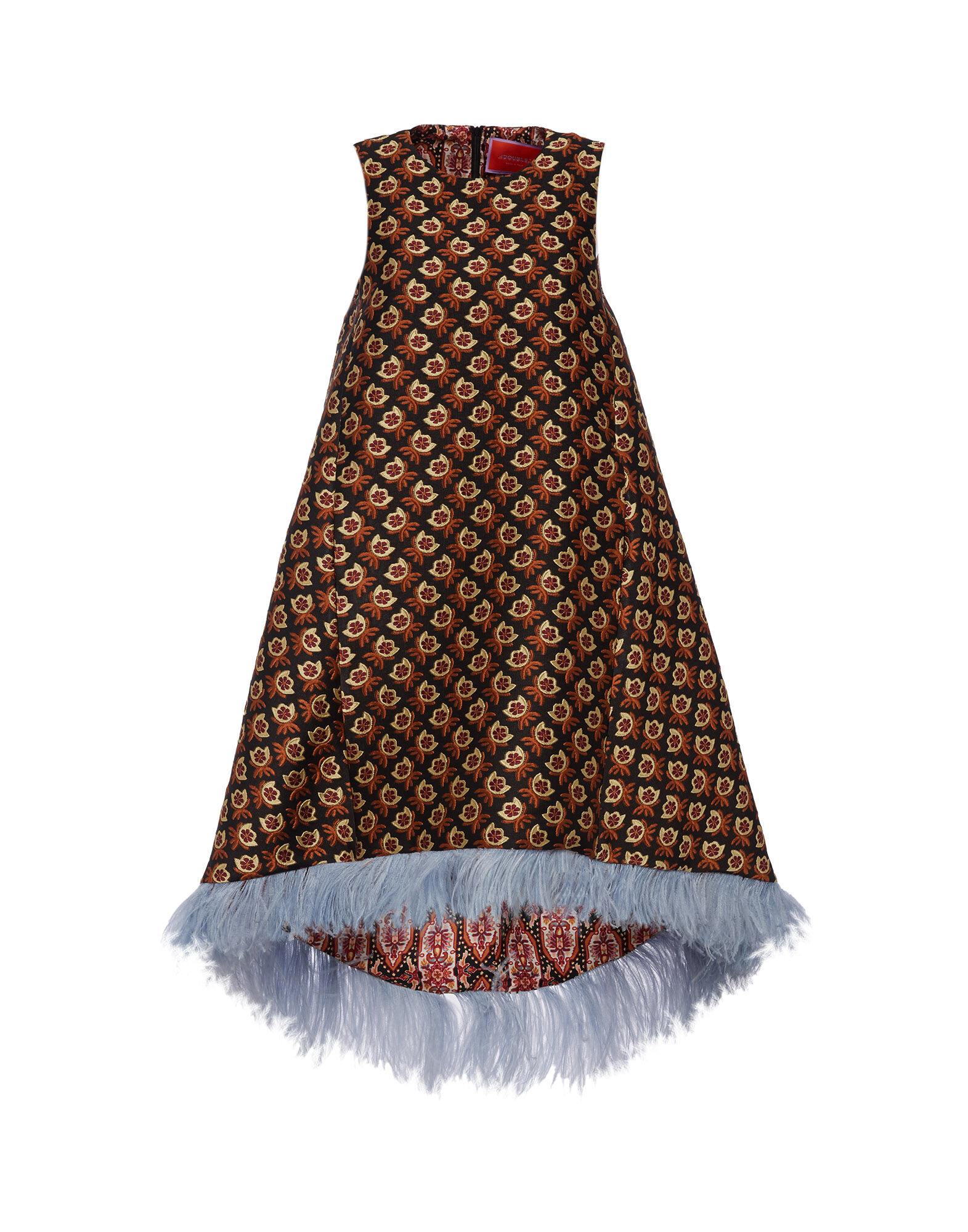 La DoubleJ La Scala High Dress (With Feathers) Bella Nero DRE0211JAC034MUL0049