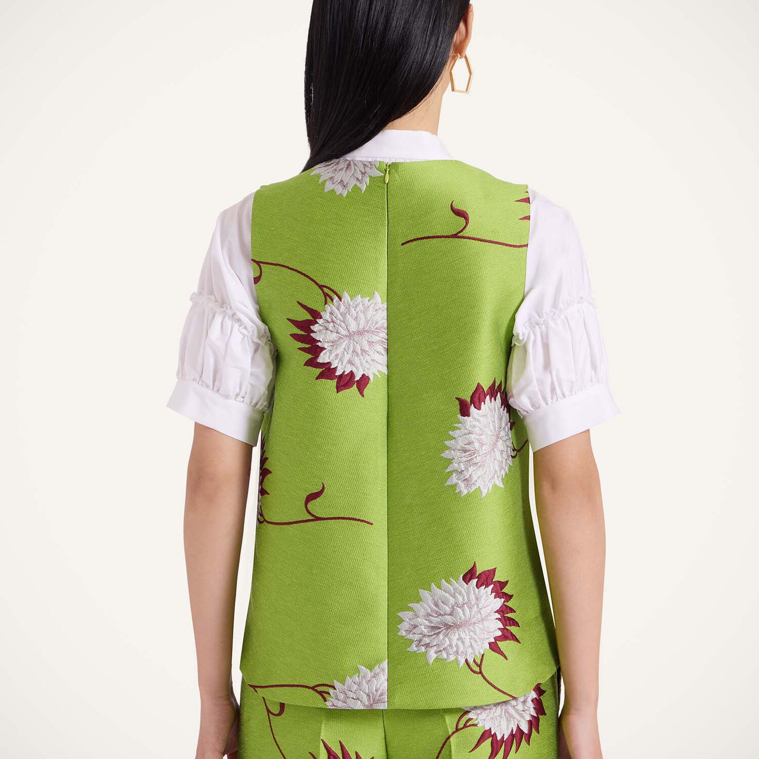 La Doublej Shirts & Tops Women - La Scala Top Derby Lime L 83% Polyester 9% Cotton 5% Silk 3% Polyamide 