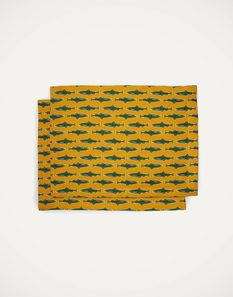 La DoubleJ Placemat Set Of 2 La DoubleJ Placemat Set Of 2 Como Fish Yellow TBM0001LIN005CMF0001