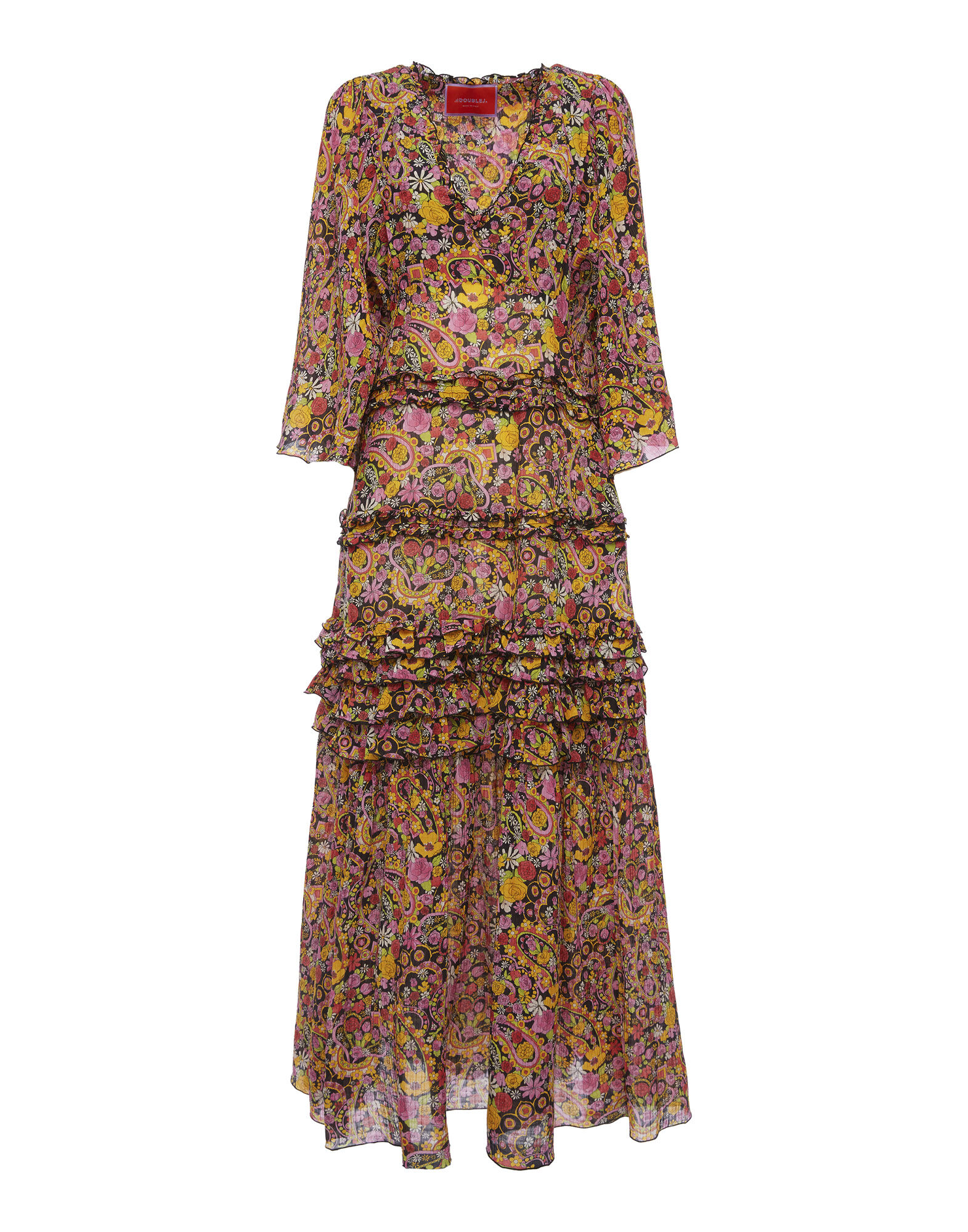 La DoubleJ Jeanne Dress Tripping Nero DRE0376CRE006TRG0002