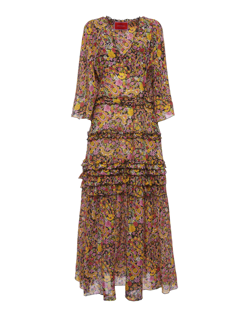 La DoubleJ Jeanne Dress La DoubleJ Jeanne Dress Tripping Nero DRE0376CRE006TRG0002
