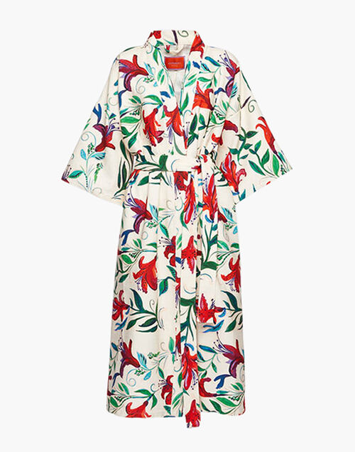 La DoubleJ Robe White Lily JAC0035COT024LIY0002