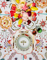 LaDoubleJ Cloud Placemat Set of 2 LaDoubleJ Cloud Placemat Set of 2 Pink TBM0003COT005RAI0015