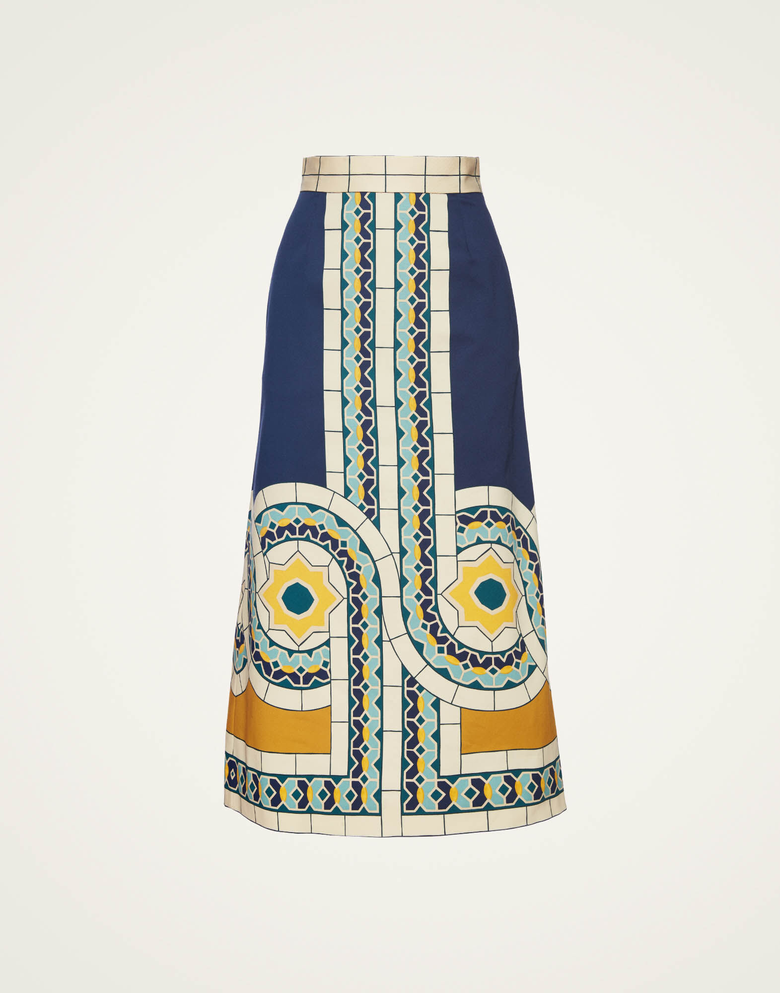 La DoubleJ Baia Skirt Mudejar Plac&eacute;e Blue SKI0081COT037MUD01BU03