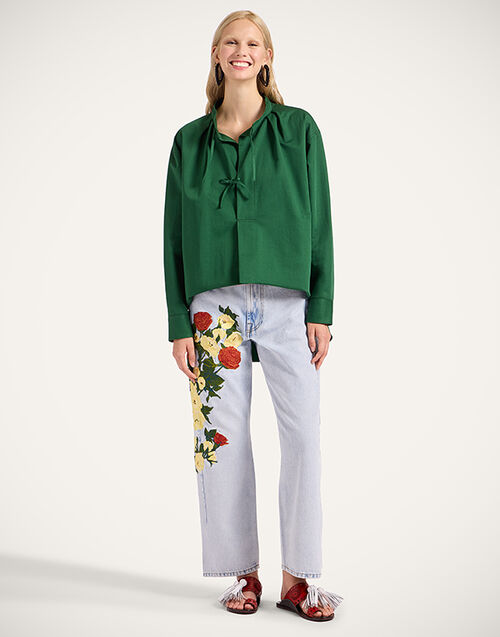 La DoubleJ The Barrel Jean Bloomy Multicolor Red & Yellow TRO0178DEN013VA384BU03