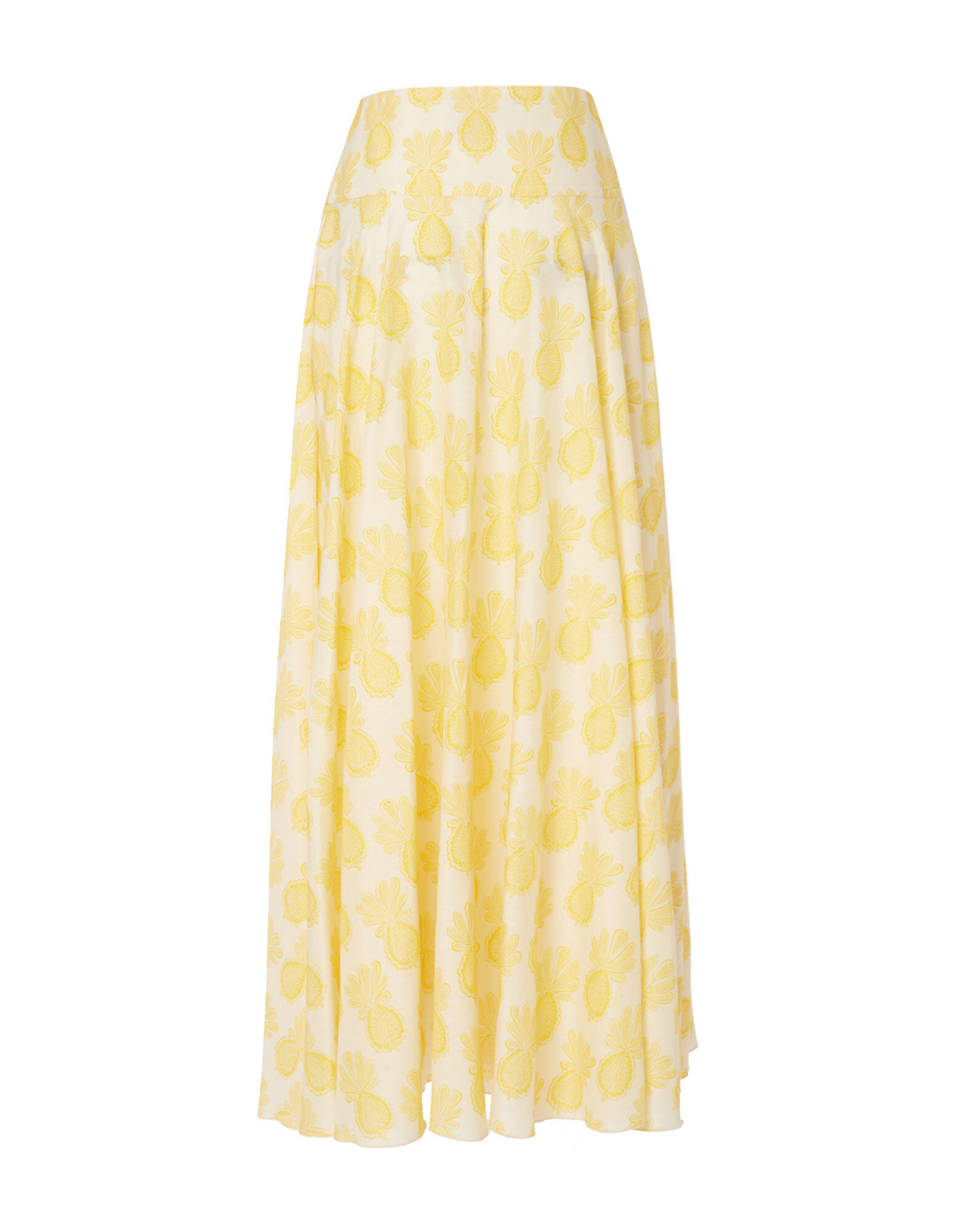 La DoubleJ Ariel Skirt Pineapple Sunflower White SKI0090SIL010PNP20WH01