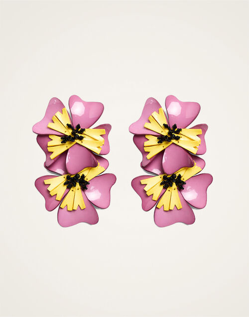 La DoubleJ Flora Earrings Solid Pink EAR0047POL013SOLIDPI01