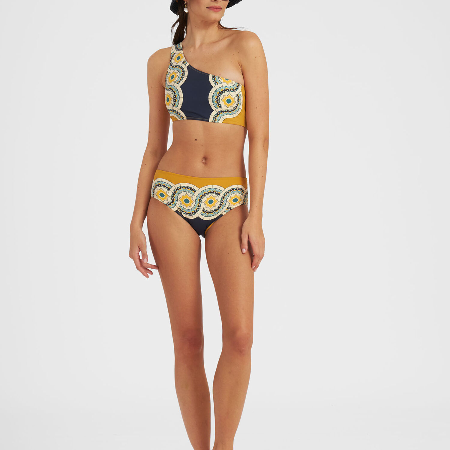 La Doublej Boy Bikini Bottoms In Mudejar Placée Blue