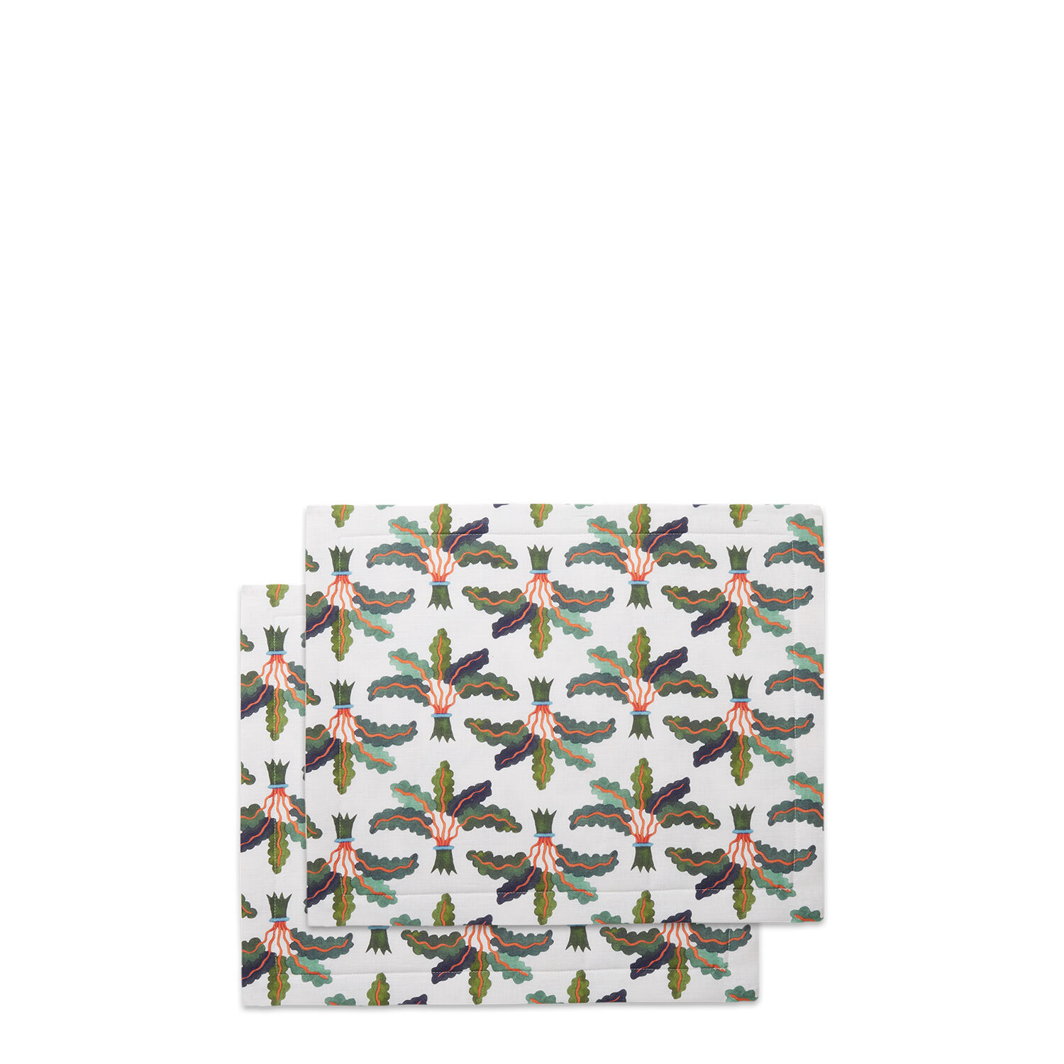 La Doublej Placemat Set Of 2 In Palms