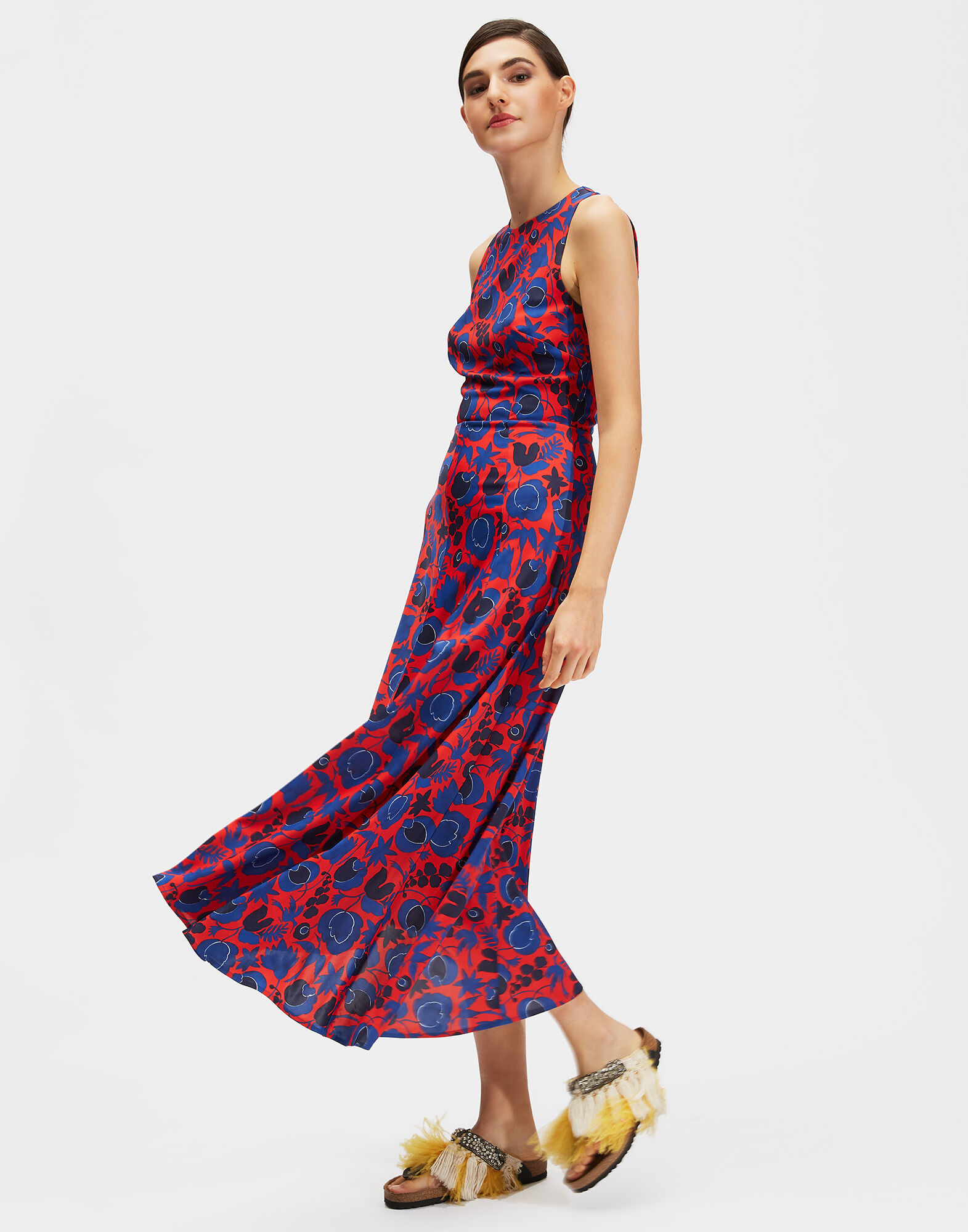 LaDoubleJ Sleeveless Pina Dress Ceramica Rosso DRE0079JER004CER0005