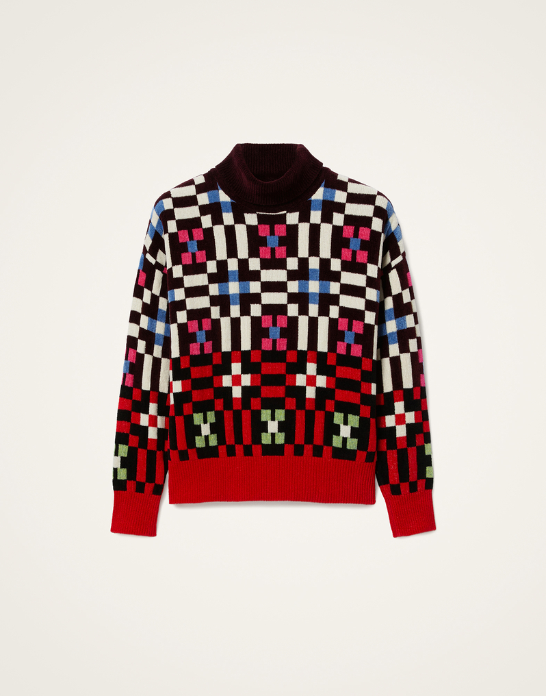 La DoubleJ Byte Turtleneck La DoubleJ Byte Turtleneck Multicolor Pink & Blue PUL0309KNI173VA387RE07