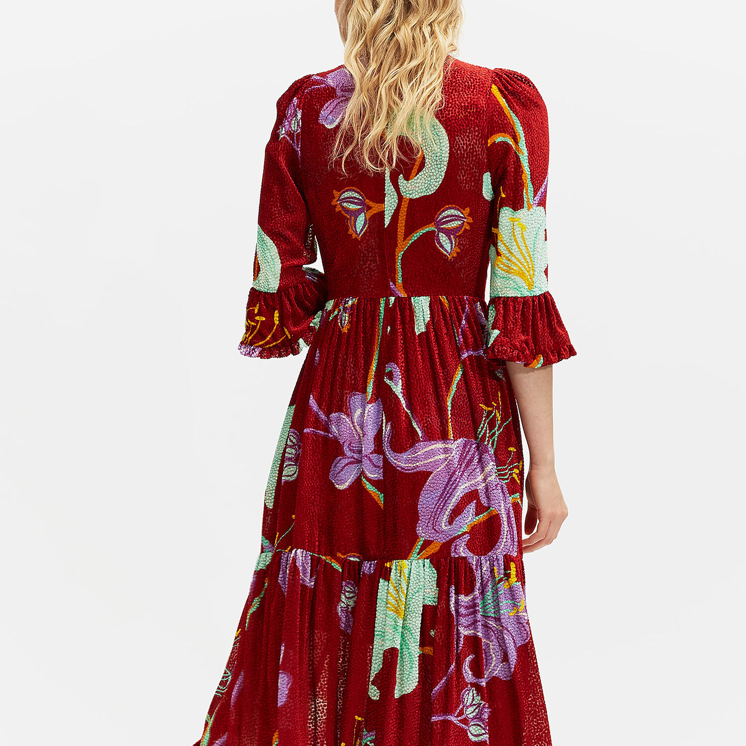 La Doublej Midi Visconti Dress In Maneater Rosso