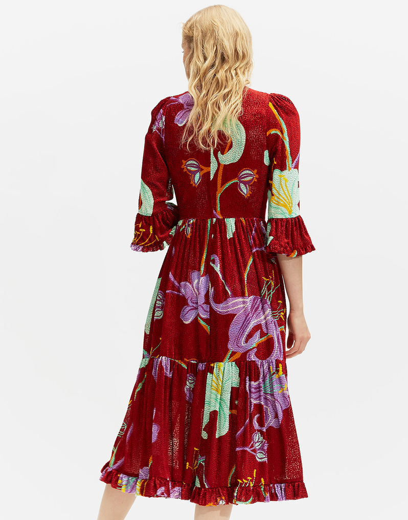 LaDoubleJ Midi Visconti Dress LaDoubleJ Midi Visconti Dress Maneater Rosso DRE0090DEV001MAN0002