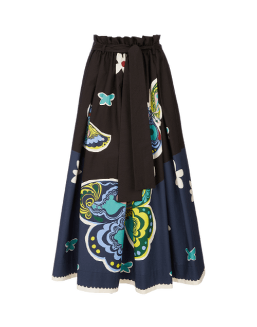 LaDoubleJ Sardegna Skirt Butterfly Nero SKI0044COT015BUT0004