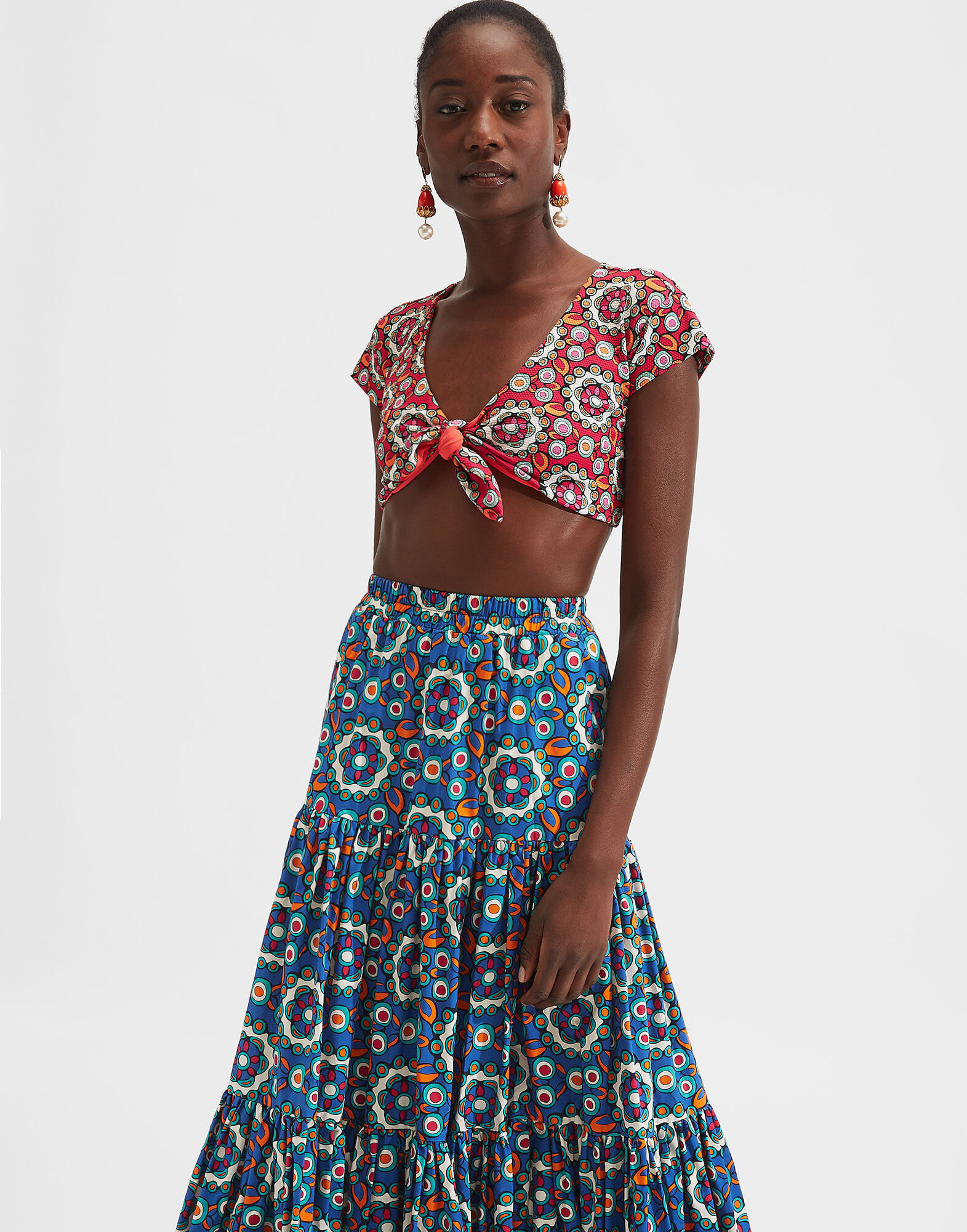 LaDoubleJ Bardot Top Kaleidoscope Fuxia SWI0026LYC002KAL0006