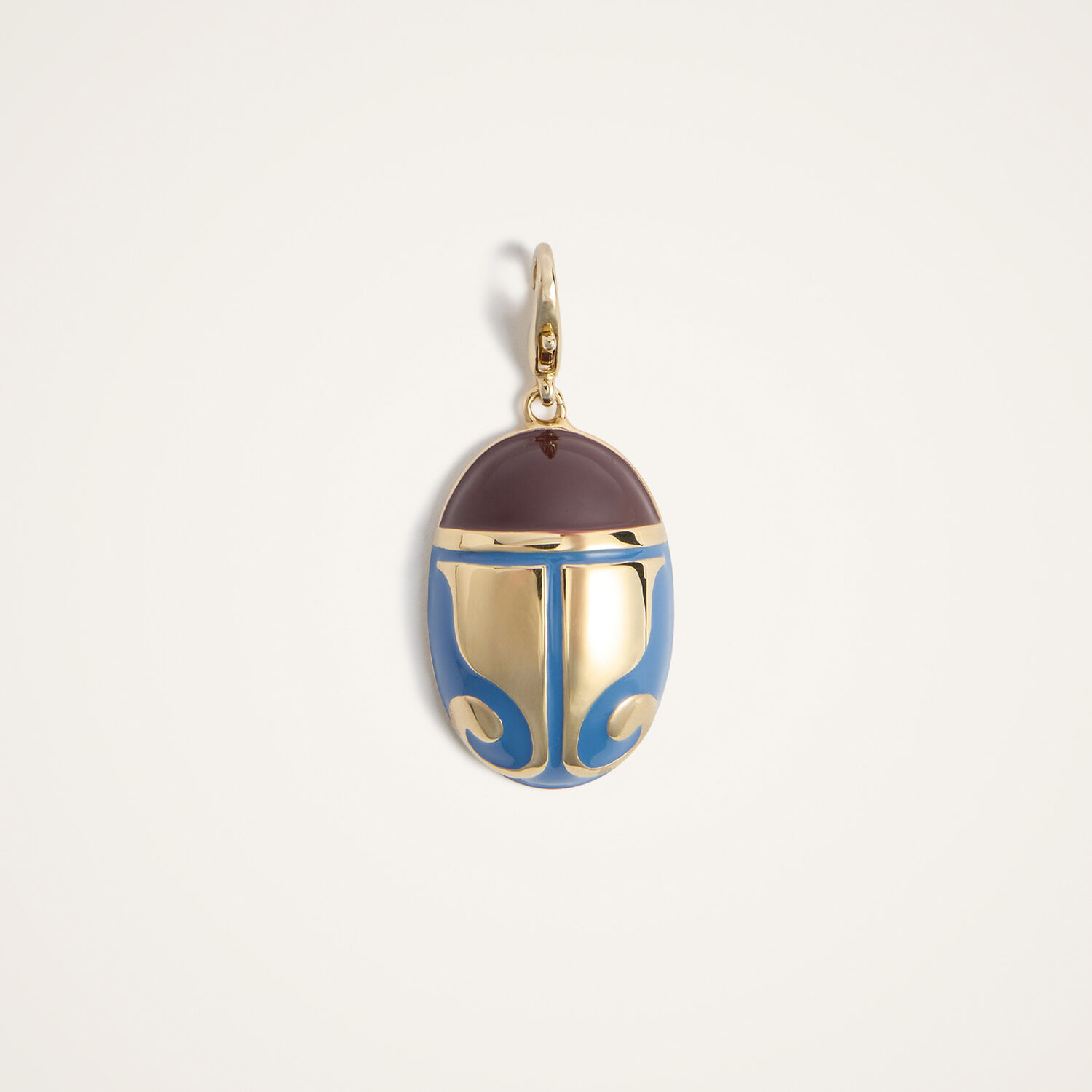  La Doublej Charms Women - Jj Scarab Charm 24k Gold Plate & Blue Enamel One Size 70% Tin Alloy 10% Zamak 15% Brass 5% Enamel 