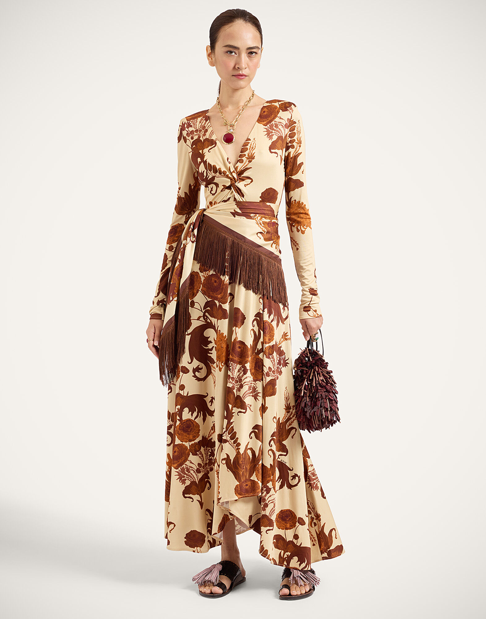 La DoubleJ Foxy Dress Coven Buttercream DRE1120JER082COV01WH09