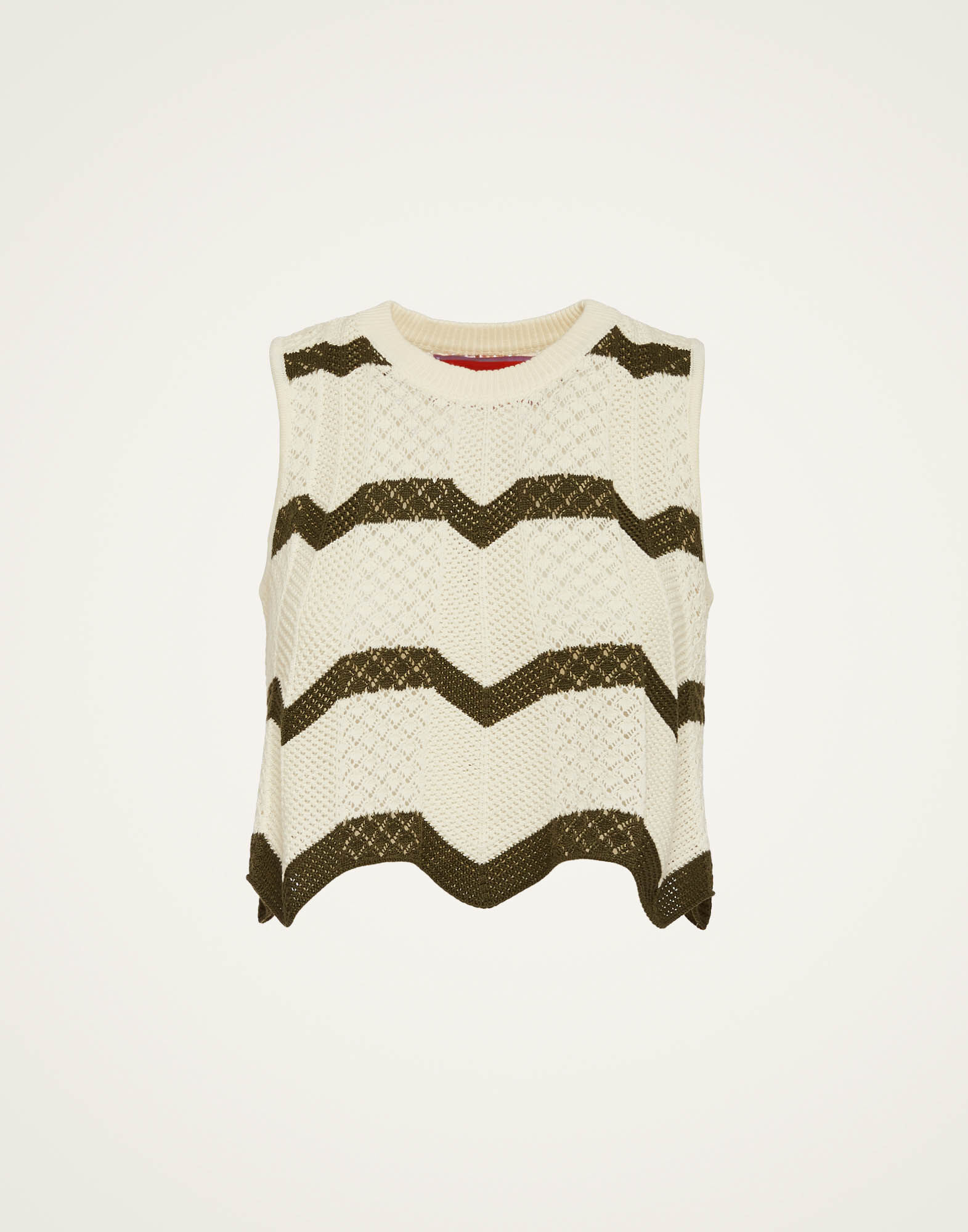 La DoubleJ Chevron Top Solid Camouflage PUL0145KNI084VA255WH03