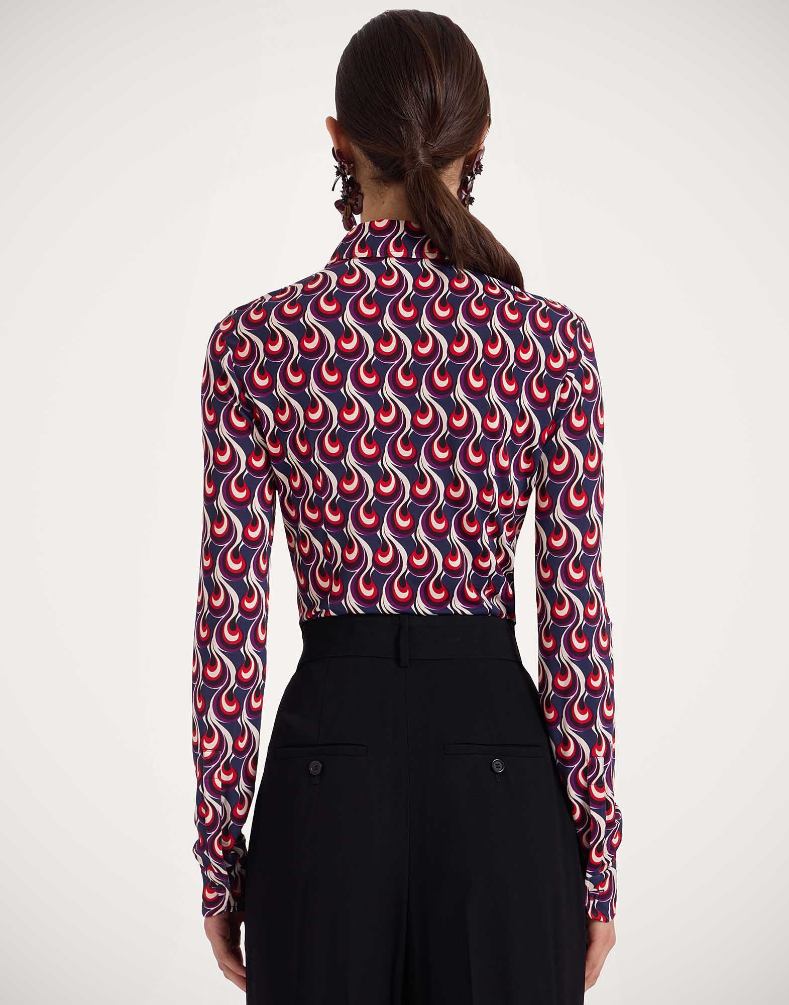 La DoubleJ Fitted Shirt Melty Blue SHI0116JER027MLT01BU03