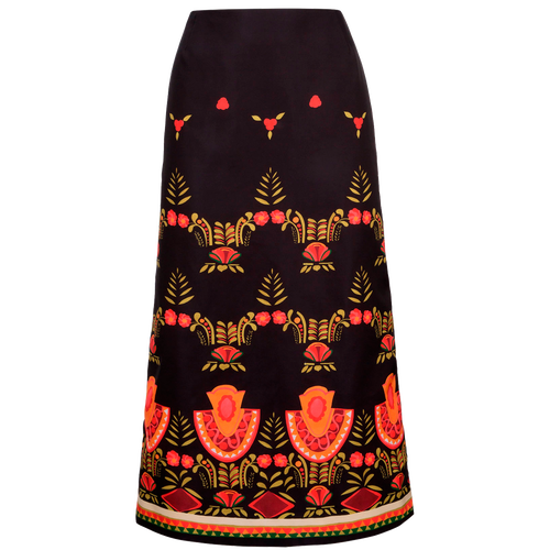LaDoubleJ Pencil Skirt Place Messico Nero SKI0022RAD001MEX0002