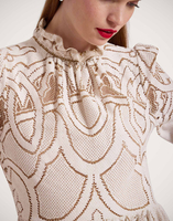 La DoubleJ Lacey Visconti Dress La DoubleJ Lacey Visconti Dress Solid White Smoke DRE0633EMB006SOLIDWH02