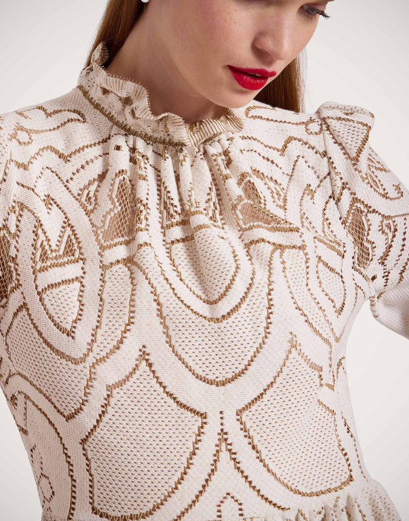 La DoubleJ Lacey Visconti Dress La DoubleJ Lacey Visconti Dress Solid White Smoke DRE0633EMB006SOLIDWH02